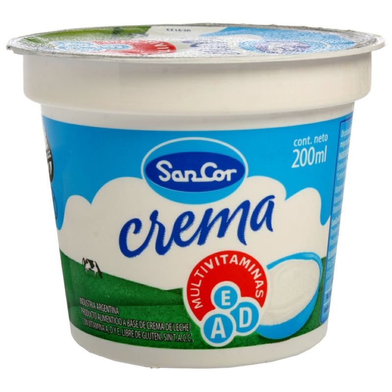 Crema De Leche Multivitaminas Sancor 200cc Más Online