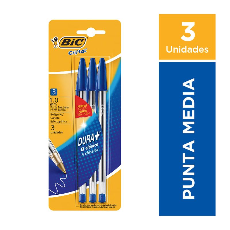 Bolígrafo Bic Cristal azul, unidad