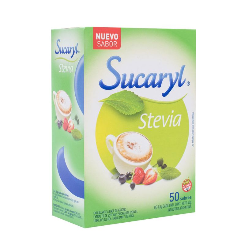 Edulcorante En Polvo Sucaryl Stevia 50un - Masonline - Más Online