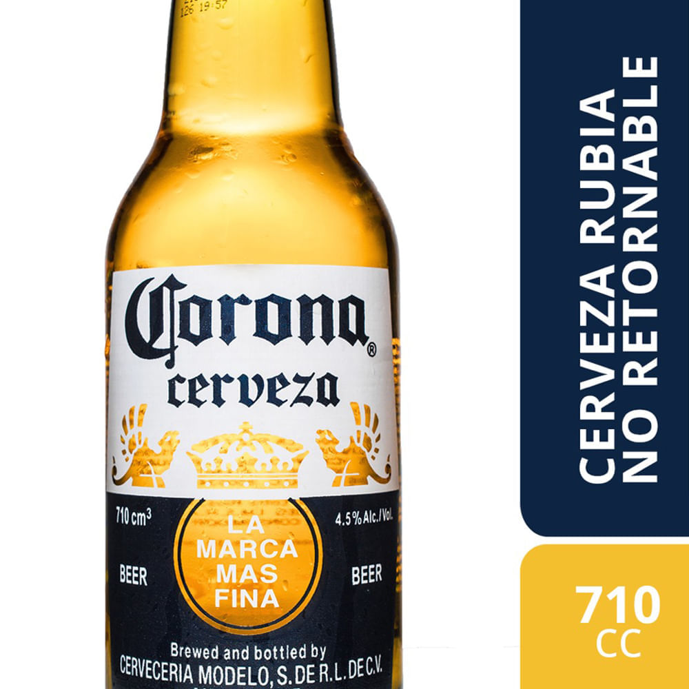 Cerveza Rubia Corona Ow 710 Cc - Masonline - Más Online
