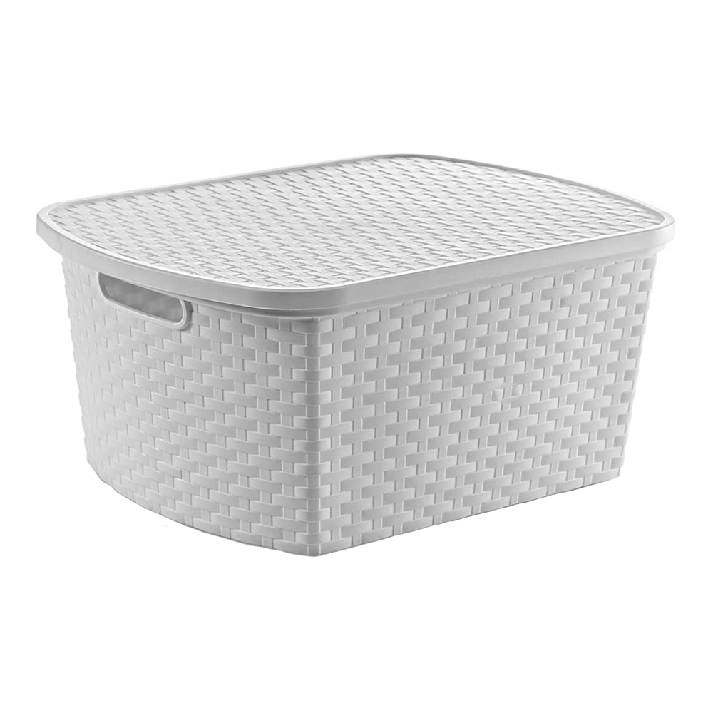 Caja de compartimentos Seventy blanco 25x7.1 cm