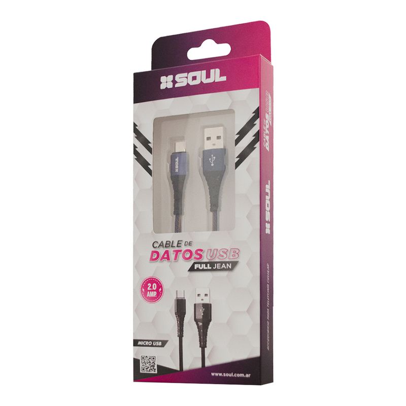 CABLE MICRO USB 1 METRO SOUL