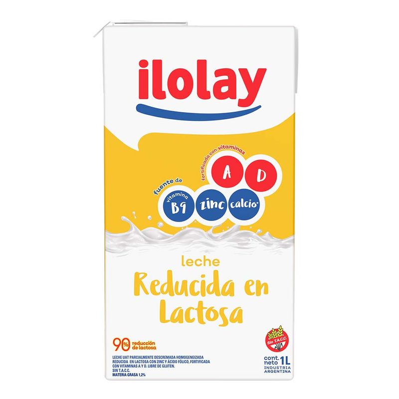 Leche Reducida En Lactosa Larga Vida Ilolay 1 Lt Más Online
