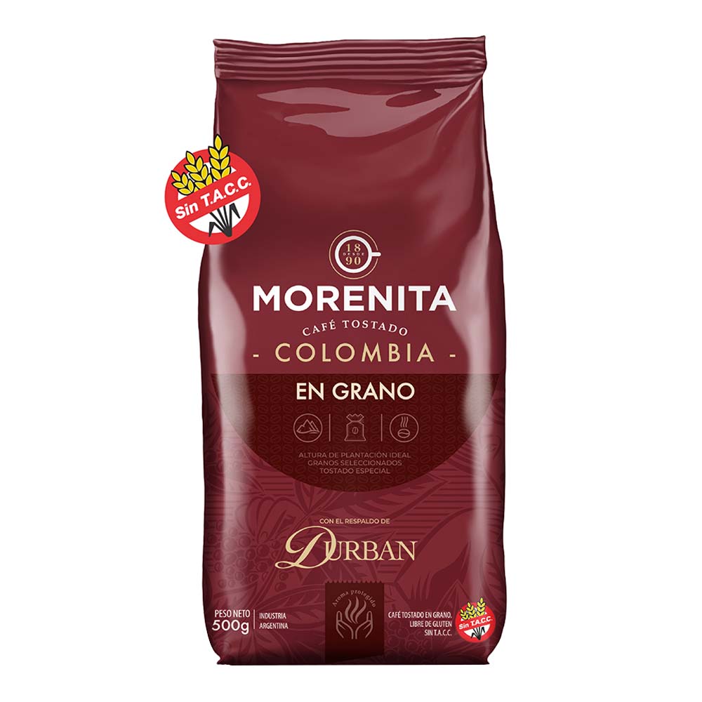 Cafe Tostado En Granos La Morenita Colombia X 500g - Masonline - Más Online