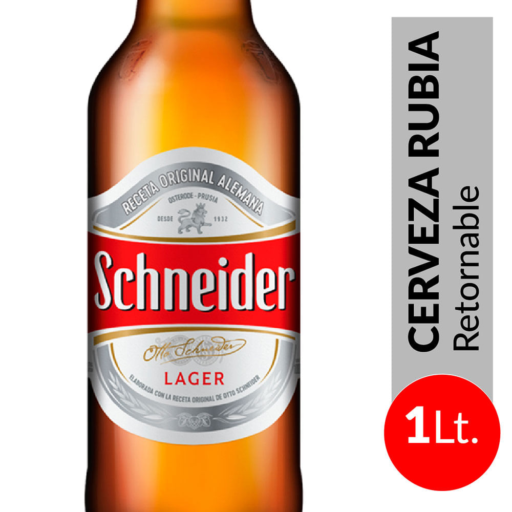 Cerveza Lager Schneider Retornable 1 L - Masonline - Más Online