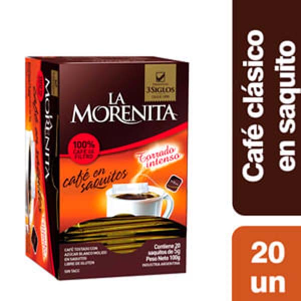 Café La Morenita En Saquitos Intenso 20saq - Masonline - Más Online