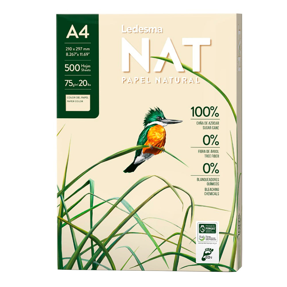 Resma De Hoja Blanco Tamaño A4 75gr Ledesma Nat Más Online