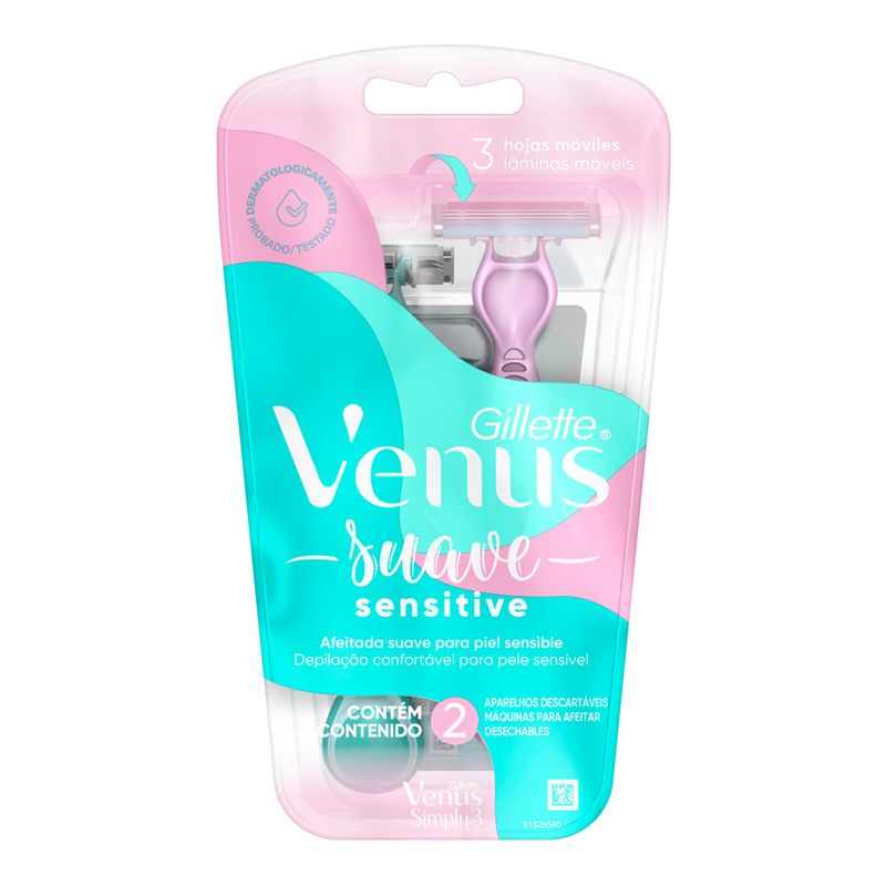 M-quina-De-Afeitar-Venus-Suave-Sensitive-2-U-2-3008