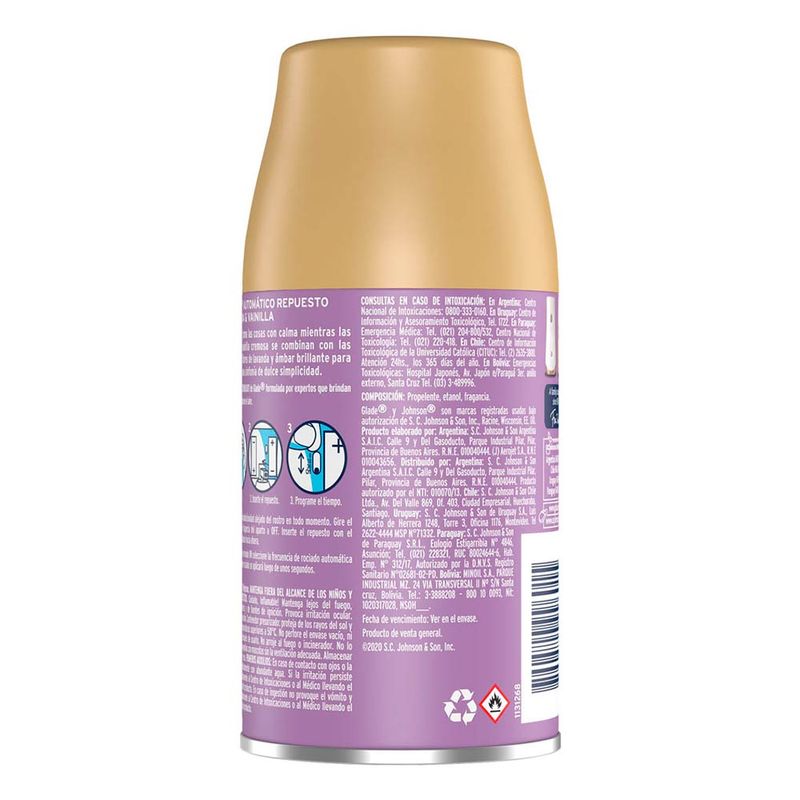 Aromatizante-De-Ambientes-Autom-tico-Glade-Lavanda-Y-Vainilla-Repuesto-270-Cc-3-27442