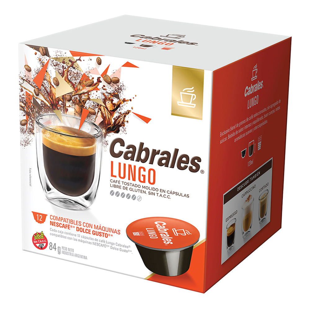 Capsula De Café Con Leche Cabrales Compatible Con Dolce Gusto 12 Unidades -  Masonline - Más Online