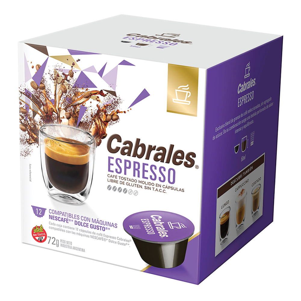 Café con leche cápsulas dolce gusto Cabrales 120 Gr - Kilbelonline