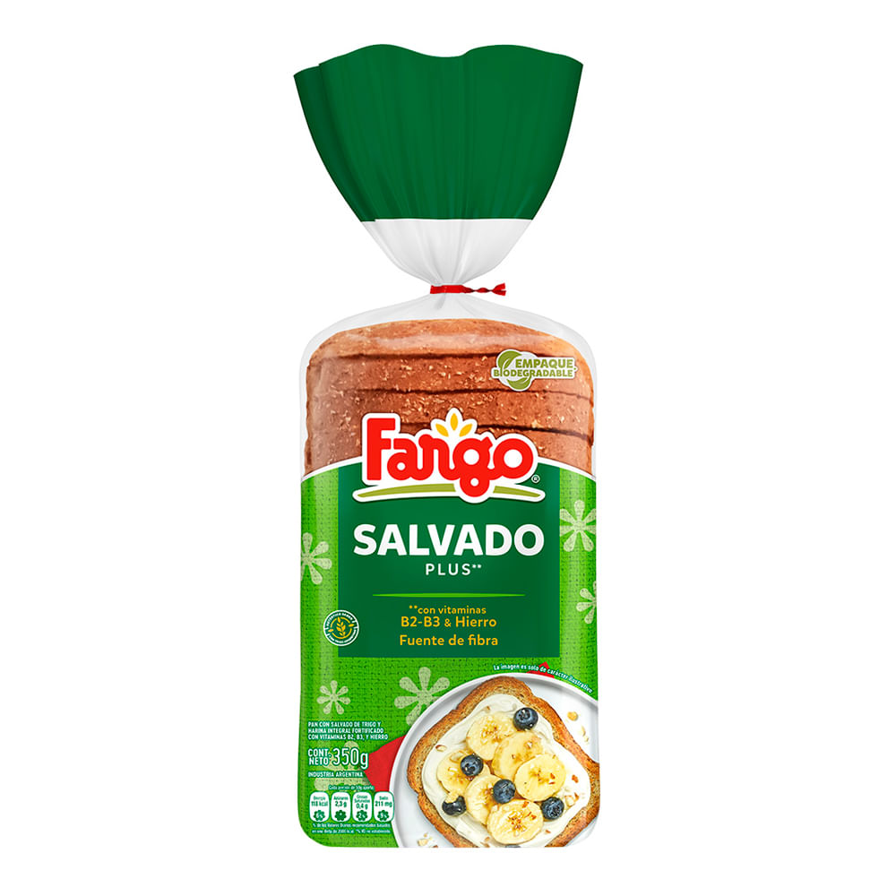 Pan Lactal Salvado Plus Fargo 350 Gr Más Online