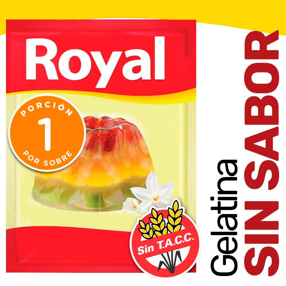 Gelatina Sin Sabor Royal 14gr Más Online