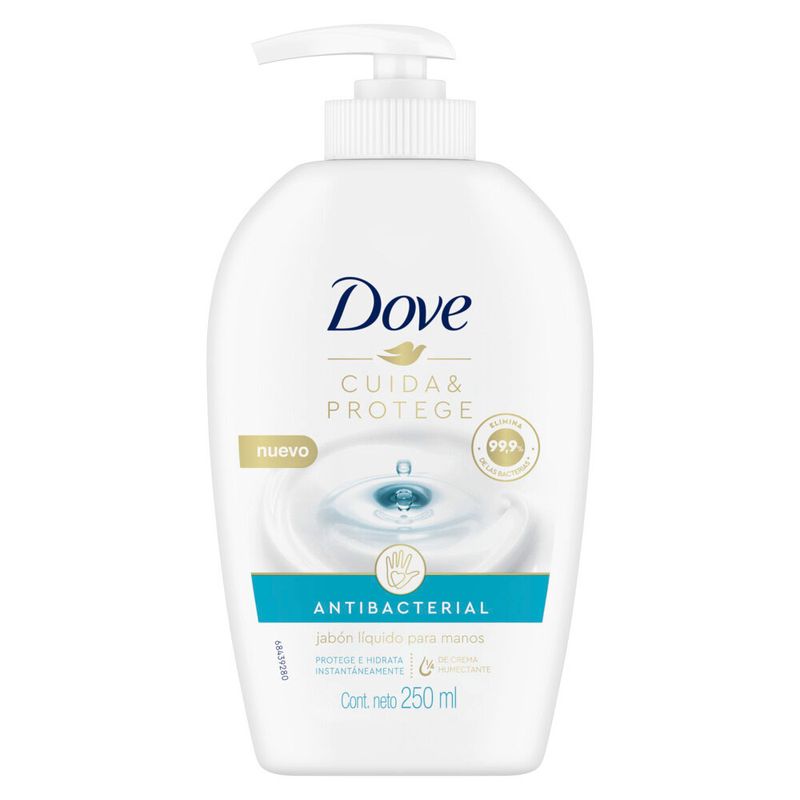 Jabón Líquido Dove Antibacterial Cuida And Protege 250 Ml Masonline Más Online 6536