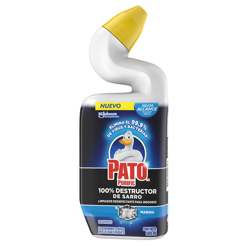Limpiador-Desinfectante-Para-Inodoro-Pato-Purific-100-Destructor-De-Sarro-Marina-500ml-2-9934