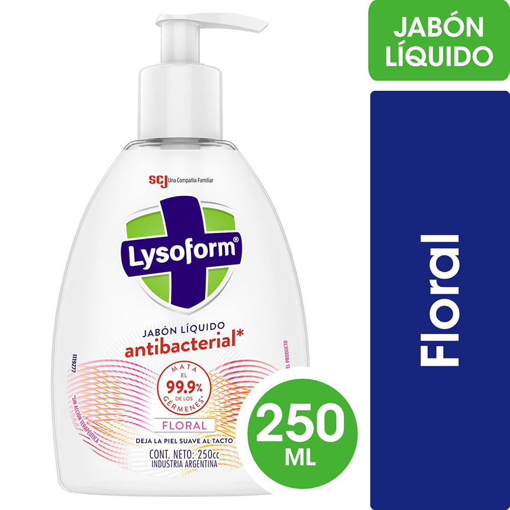 Jabón Líquido Antibacterial Para Manos Lysoform Floral 250ml Masonline Más Online 9502