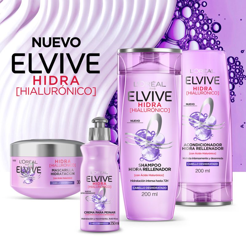 Shampoo Hidra Hialurónico Elvive L´oréal Paris 200ml - Masonline - Más  Online