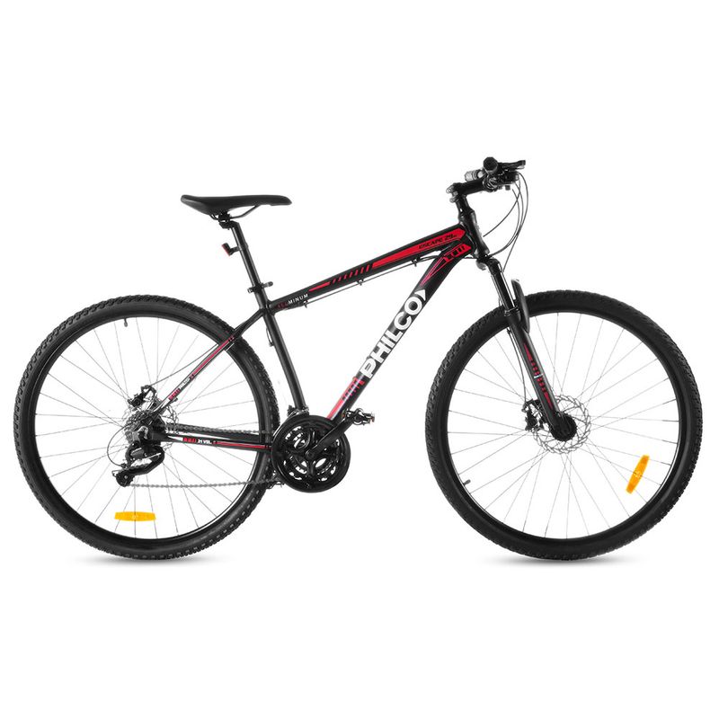 Bicicleta roja y negra hot sale