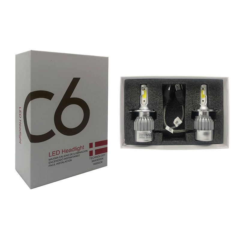 Kit Cree Led H4 C6 Lamparas 6ta Generacion X 2 Unidades