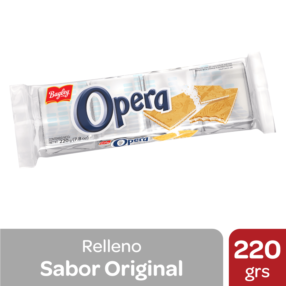 Galletitas Oblea Rellena Opera 220 Gr