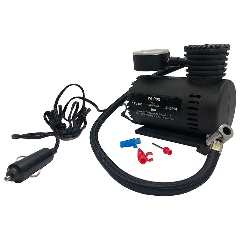 Mini Compresor 12v Con Manometro 250 Psi - Masonline - Más Online