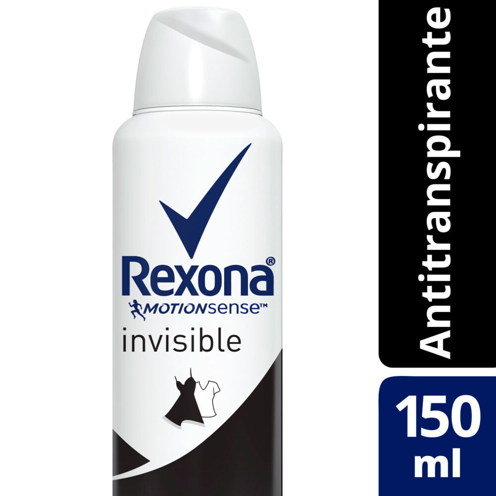 Desodorante Rexona Invisible en Aerosol 150 ml