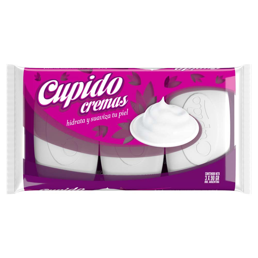 Jabón de tocador Cupido cremas 3 x 90 g