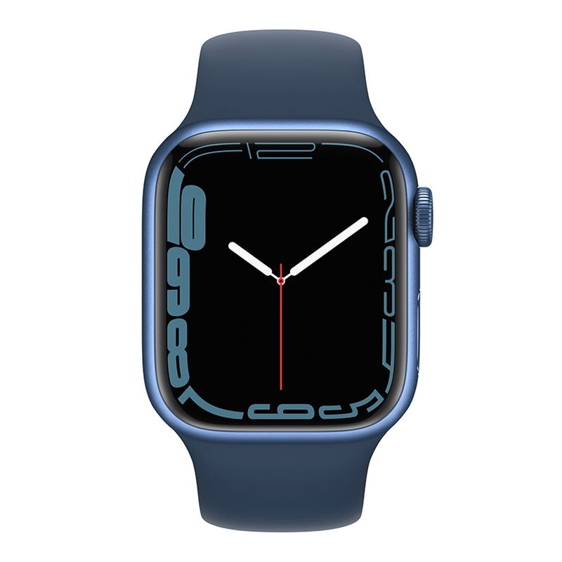 Apple Watch Series 7 Gps 41mm Blue Aluminium Case Abyss Blue