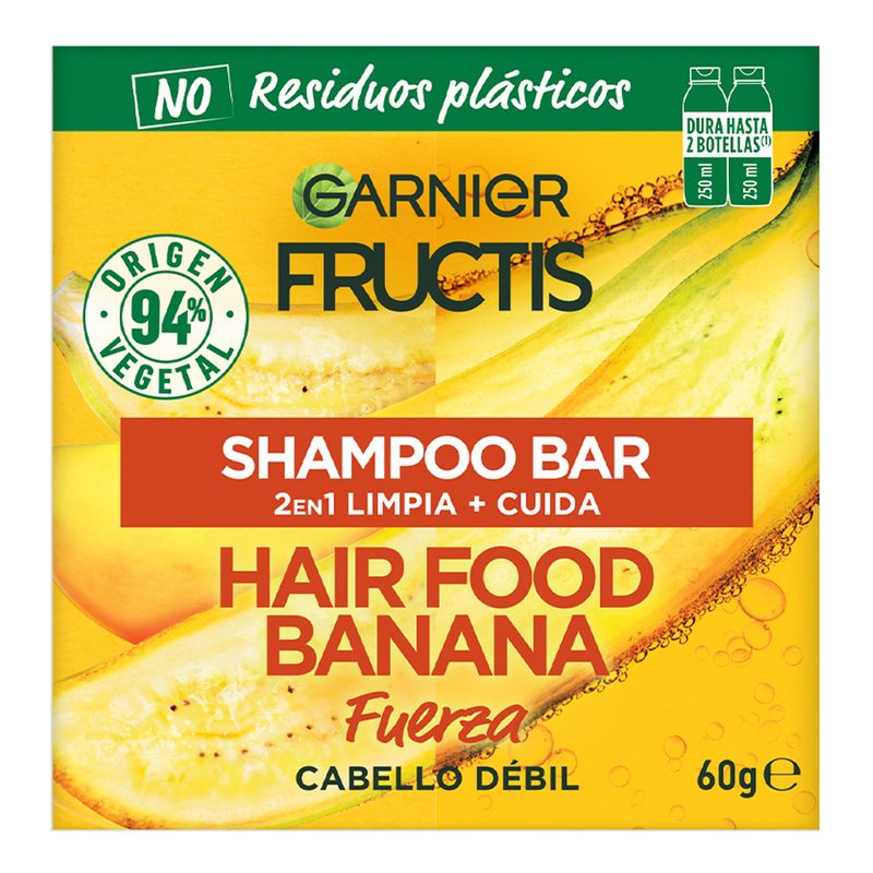 Shampoo Solido Fructis Hair Food Banana 60gr Más Online