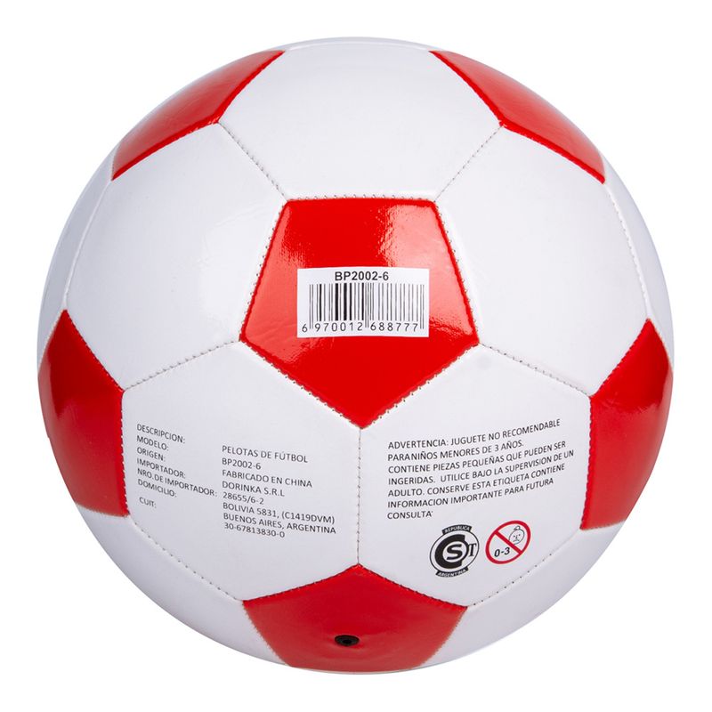 Balón de Futbol Athletic Works No. 5 Blanco y Rojo