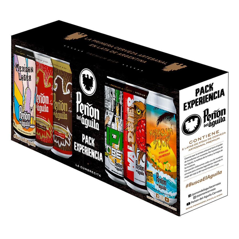 Cerveza Peñon Del Aguila Giftpack Mixtas 6x 473ml - Masonline - Más Online