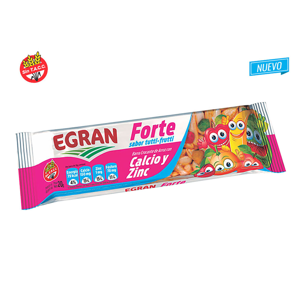 Barra Crocante De Arroz Egran Tutti Frutti 20g Masonline Más Online