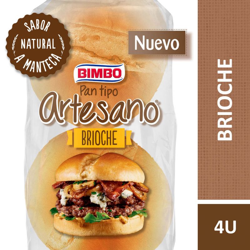 Pan Bimbo Brioche De Hamburguesa Artesano 250g 4u Más Online