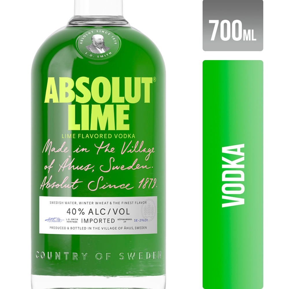 Vodka Absolut Lime 700ml - Masonline - Más Online