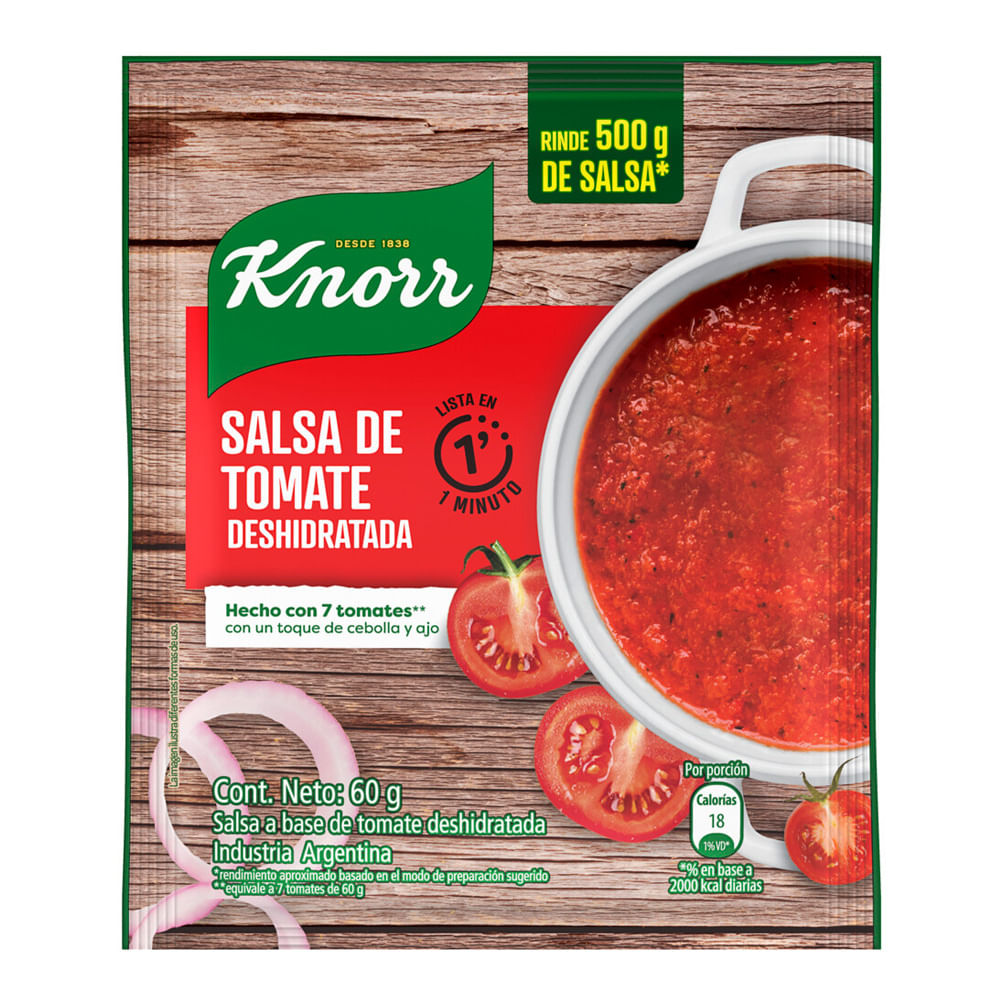 Salsa De Tomate Knorr Deshidratada 60 G Más Online