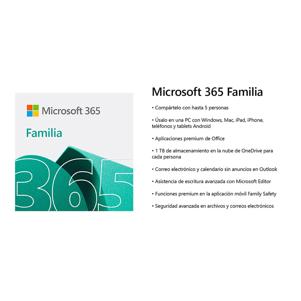 Microsoft 365 Family 1 Ao - Masonline - Más Online