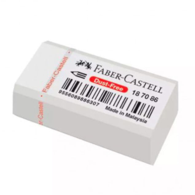 Gomma Combinata Faber-Castell 187040 Senza Lattice, 2 Pezzi: Lato Rosso Per Matita E Colori, Lato Blu Per Inchiostro. Cancellazione Morbida E Senza Sbavature. - 2