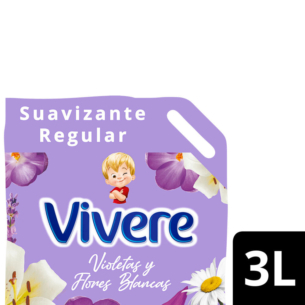 Suavizante Vivere Explosión Floral Violetas Y Flores Blancas Doypack 3lt -  Masonline - Más Online