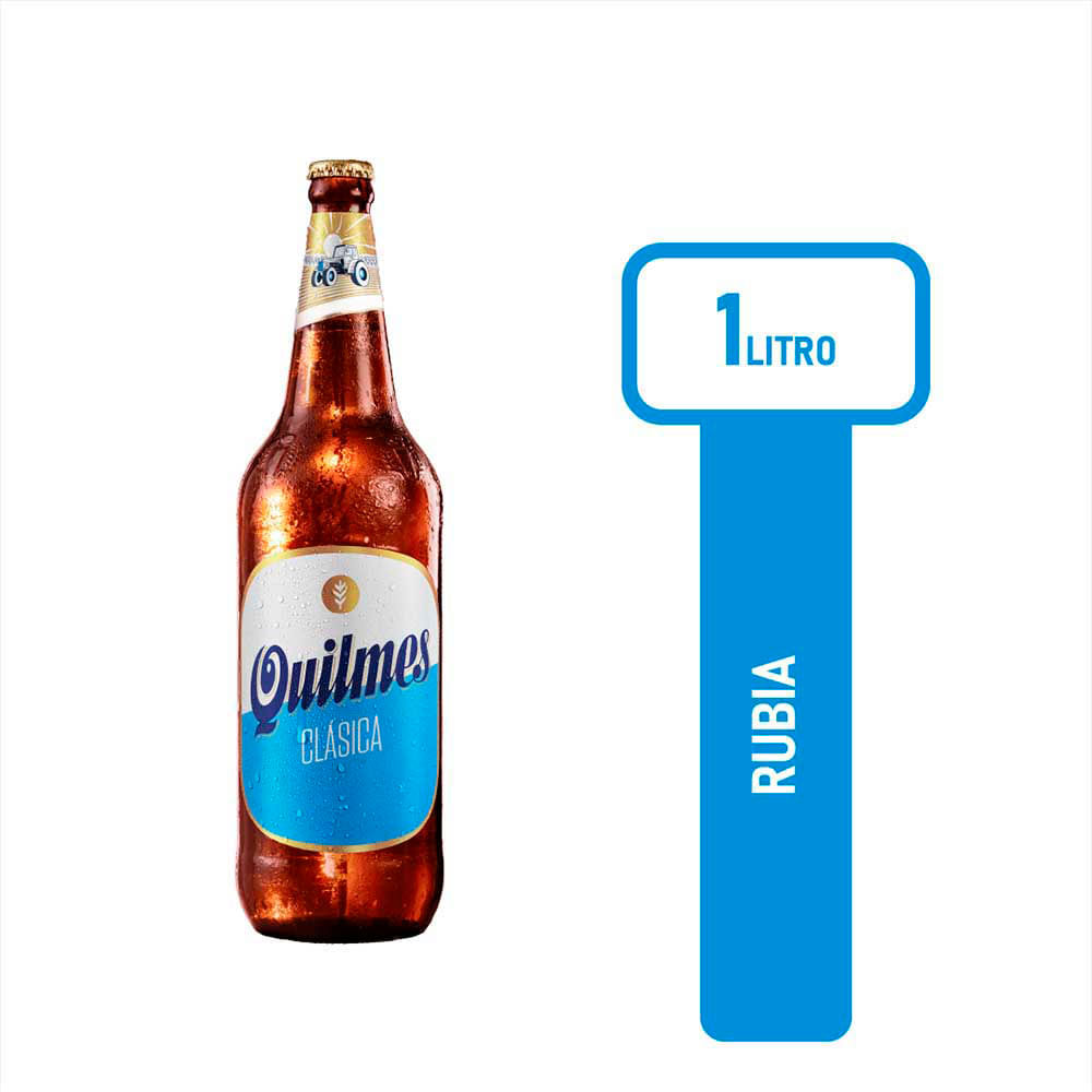 Cerveza rubia clásica Quilmes 1 lt