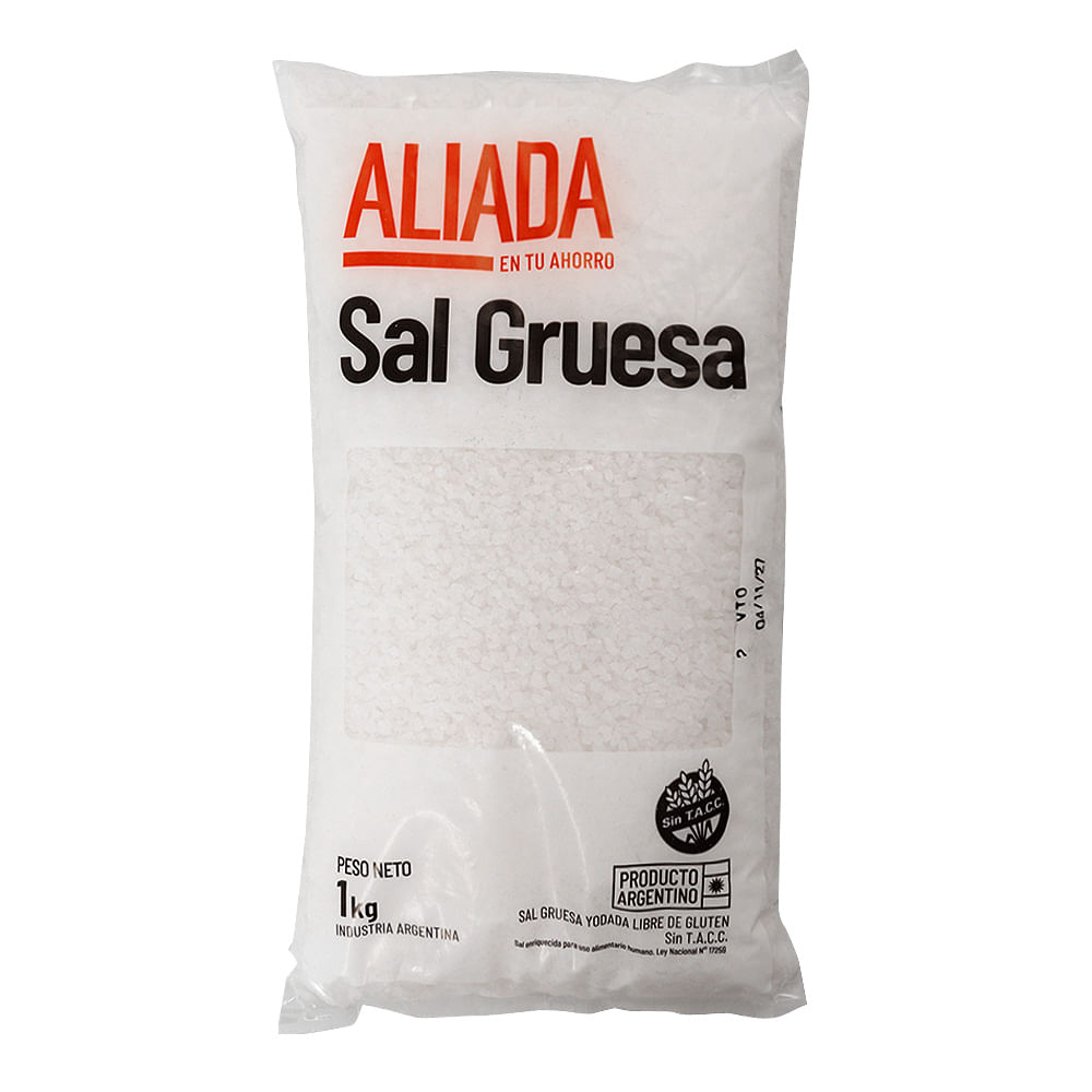 sal gruesa yodada, 1kg