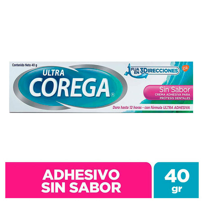 Corega  Ultra Corega Crema sin sabor - Adhesivos Corega