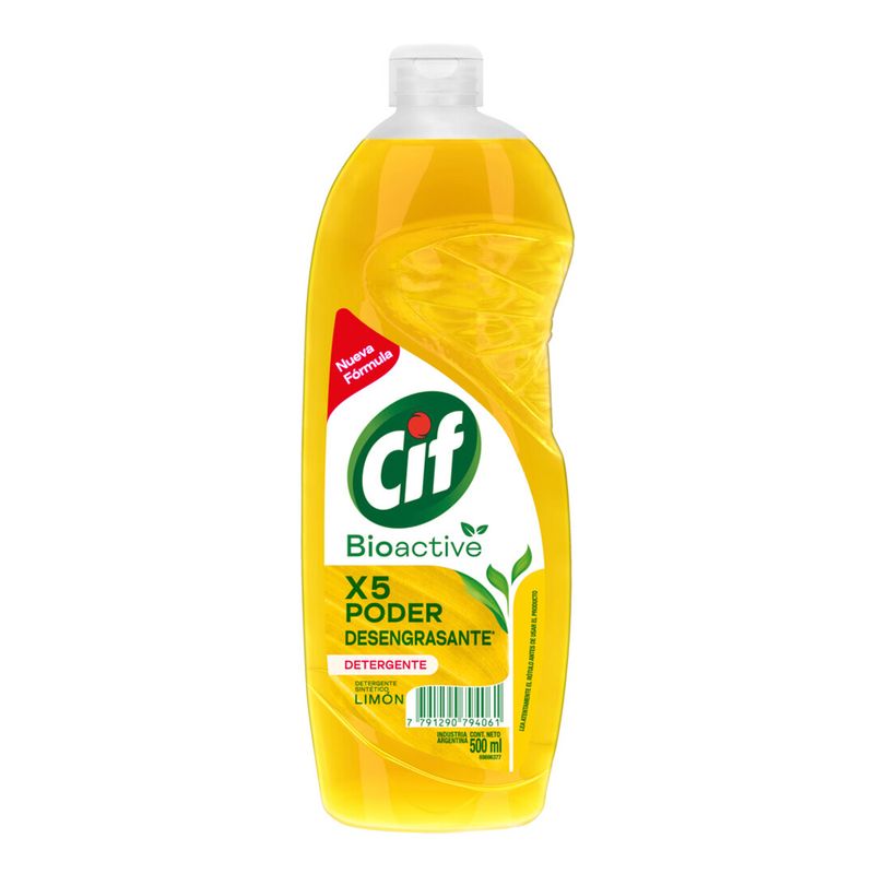 Detergente Cif Bioactive Limón 500ml - Masonline - Más Online