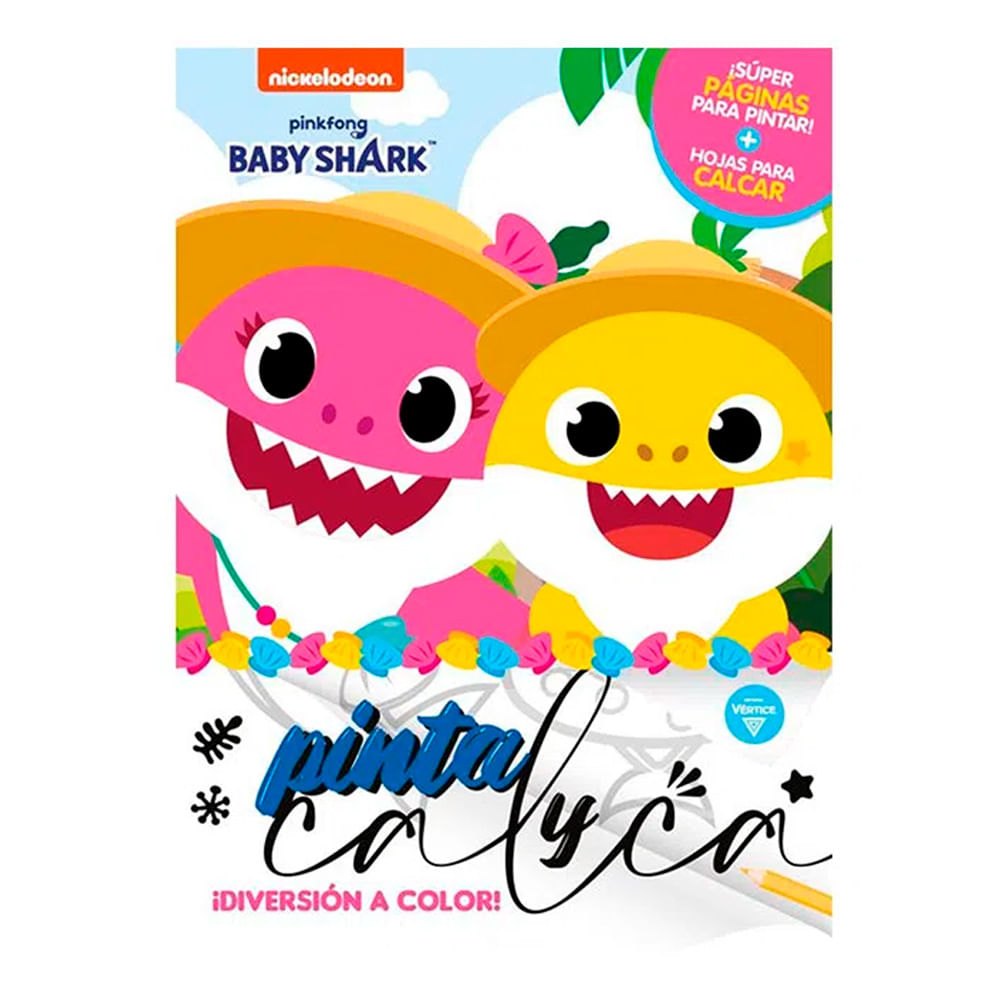Libro Baby Shark Pinta Y Calca Editorial Vertice Más Online