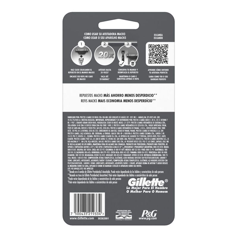 Maquina-De-Afeitar-Gillette-Mach3-Carbono-Reutilizable-1u-2-43535