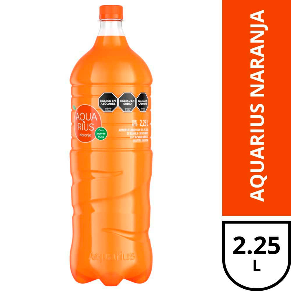 Agua saborizada Aquarius Naranja 2,25 lts