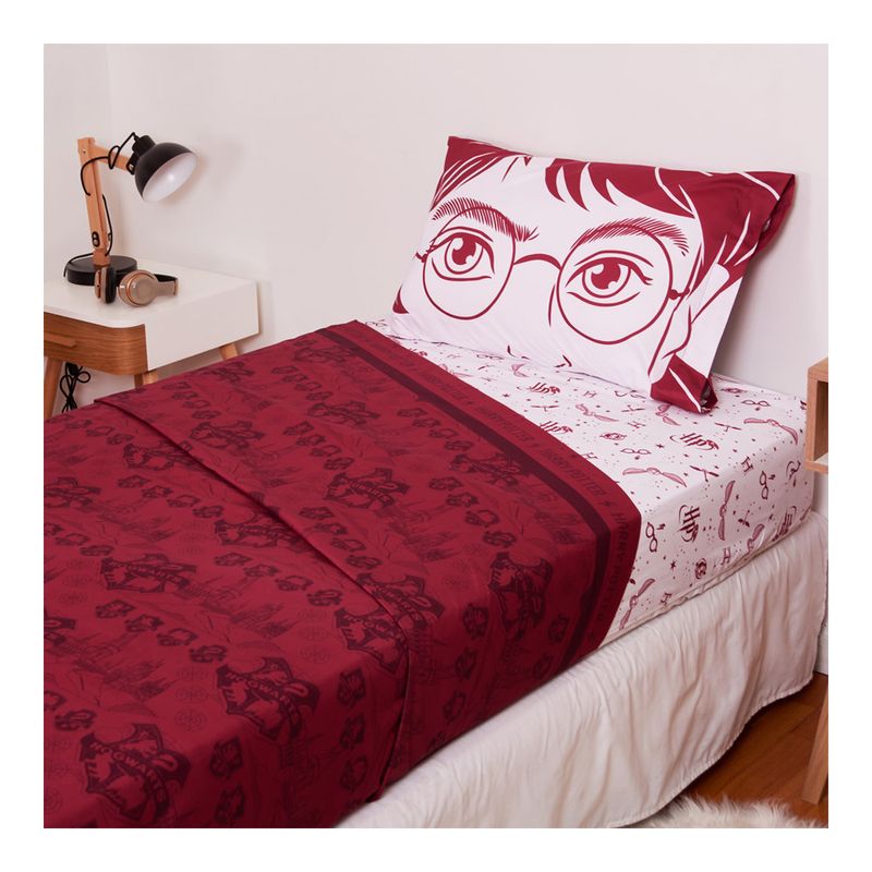 Juego De Sabanas Ultra Soft Harry Potter 1 Plaza Masonline