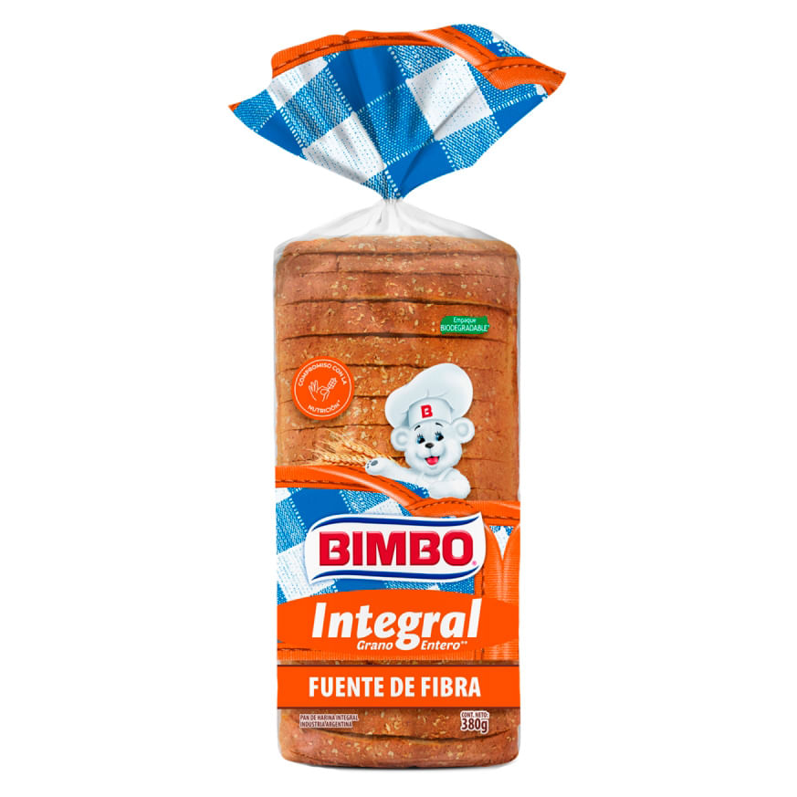 Pan Bimbo Integral 380g Más Online
