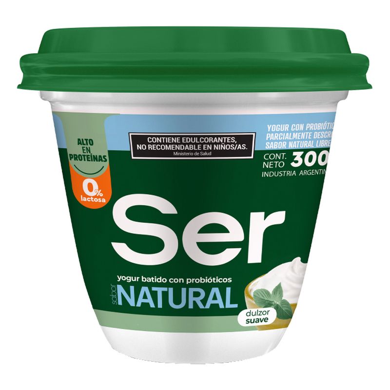 Yogur Natural Ser Natur Sin Lactosa x 300 gr