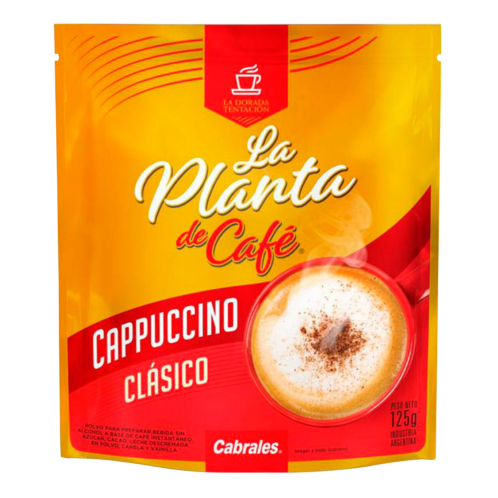 Cappuccino Instantáneo Cabrales Clasico La Planta De Café 125gr Masonline Más Online 