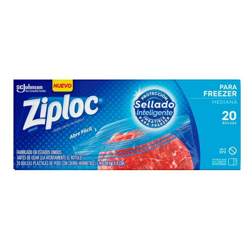 Bolsas Herméticas Ziploc Freezer Paquete con 156 pzas Ziploc